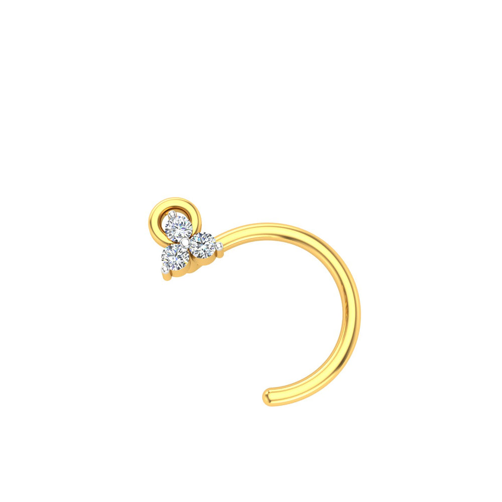 Trinity Glow Diamond Nose Ring