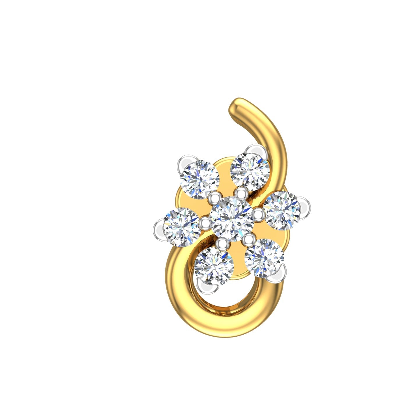 Infinity Bloom Diamond Nose Pin