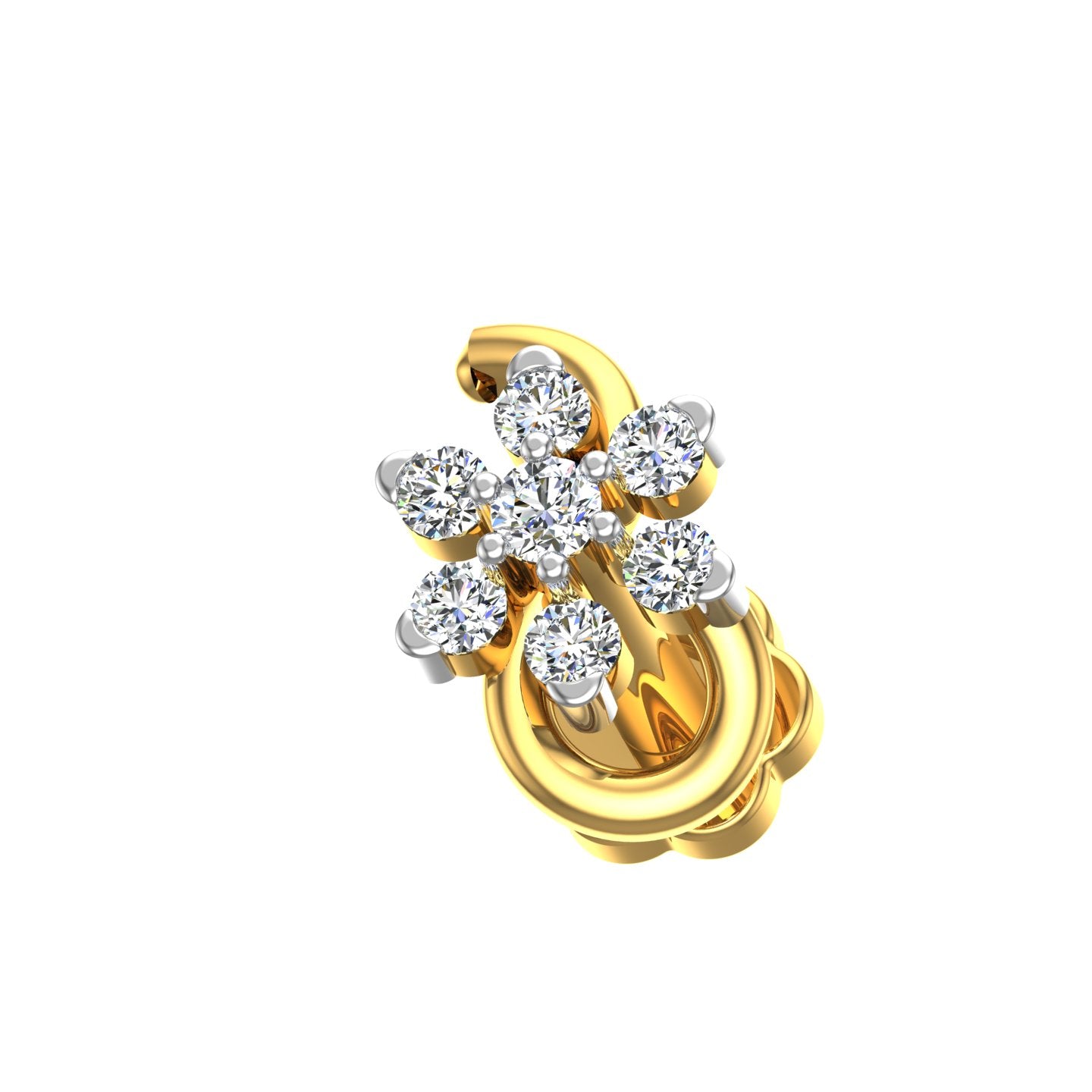 Infinity Bloom Diamond Nose Pin