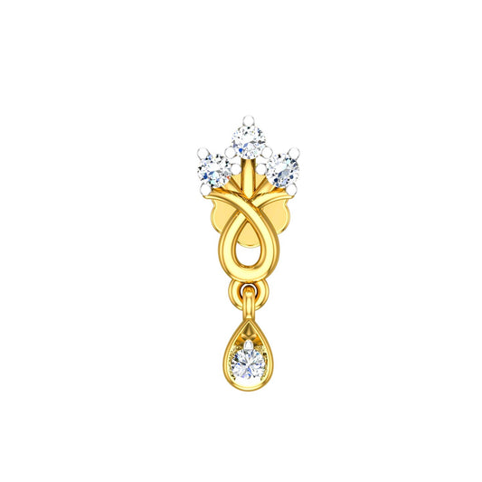 Twilight Drop Diamond Nose Pin