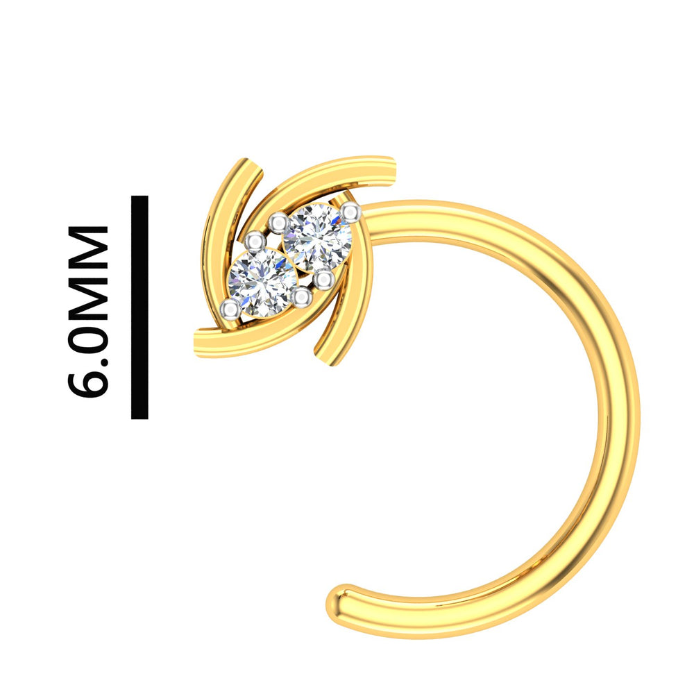 Velora Bloom Diamond Nose Pin