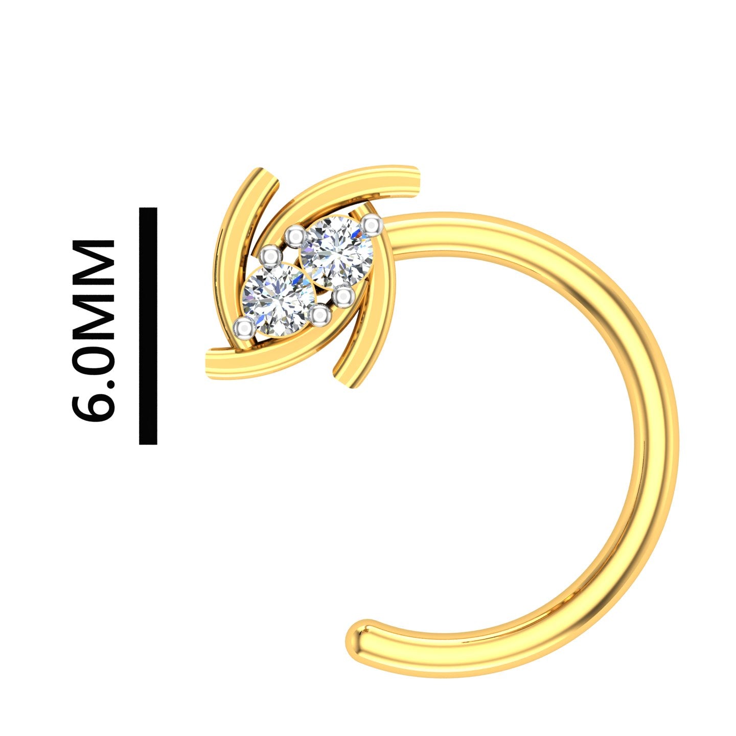 Velora Bloom Diamond Nose Pin