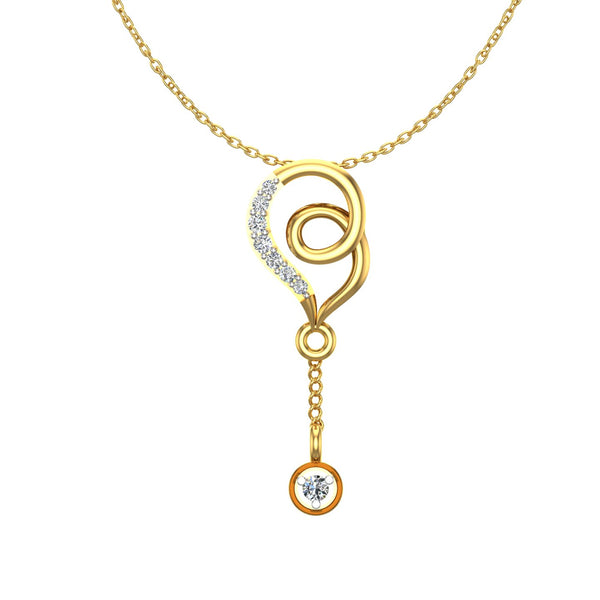 Eternal Swirl Drop Pendant