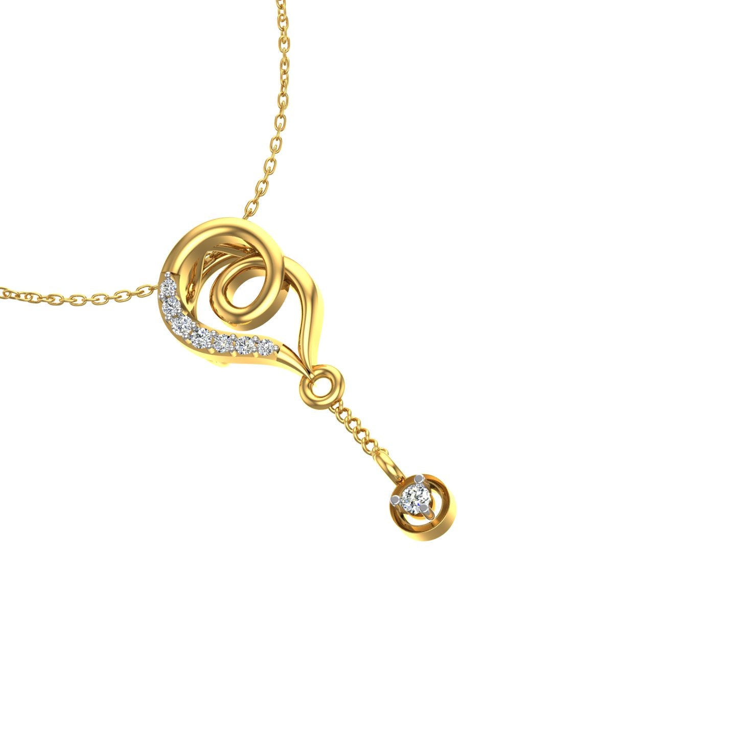 Eternal Swirl Drop Pendant