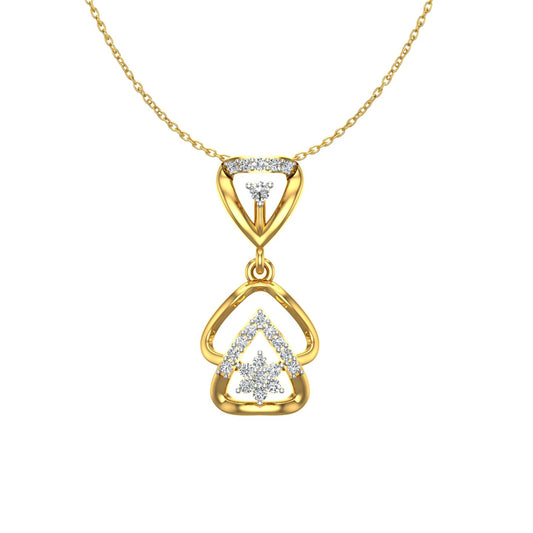 Geometric Tiered Star Gold Pendant