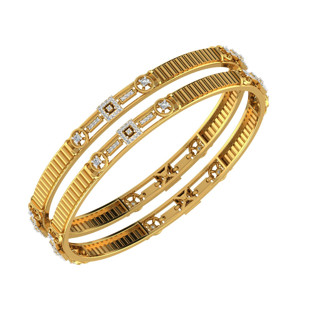 Regal Mosaic Diamond Bangles
