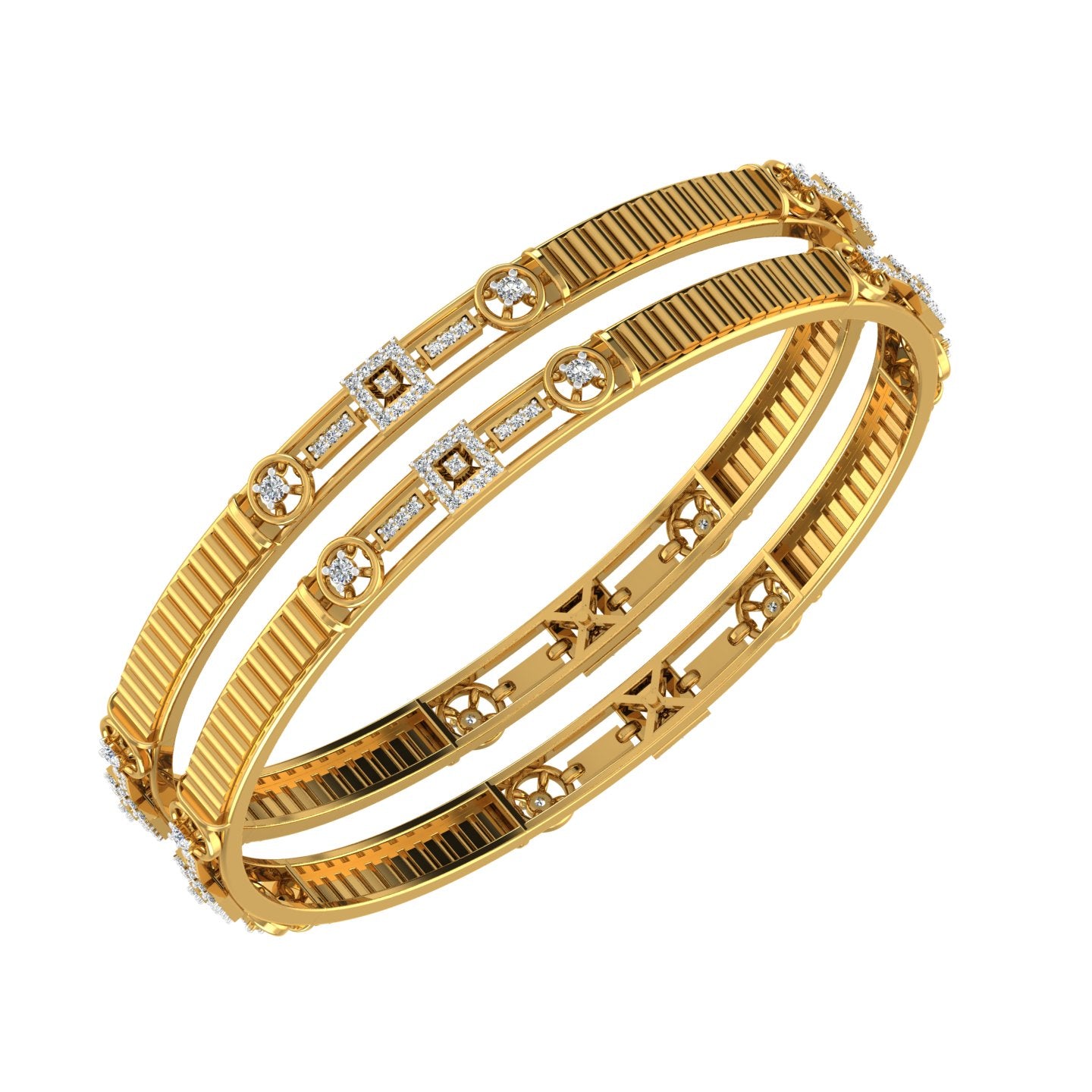Regal Mosaic Diamond Bangles