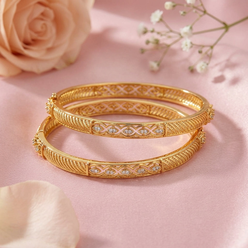Infinity Weave Diamond Bangles