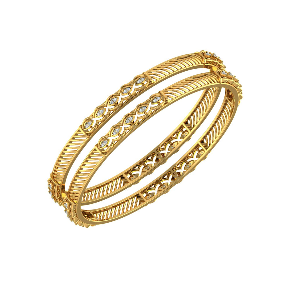 Infinity Weave Diamond Bangles