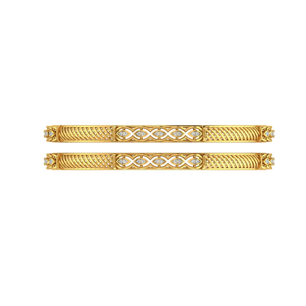 Infinity Weave Diamond Bangles