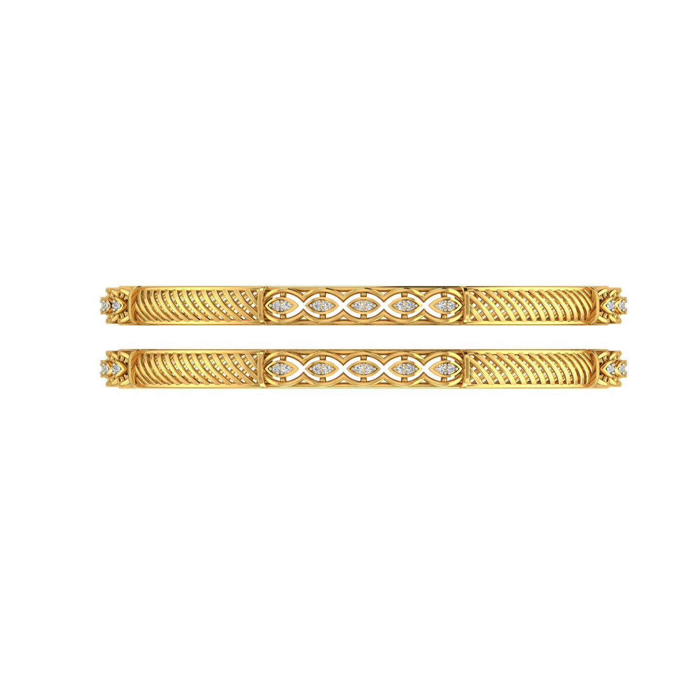 Infinity Weave Diamond Bangles