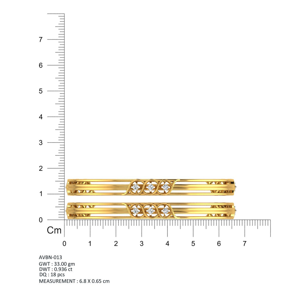 Designer gold bangles