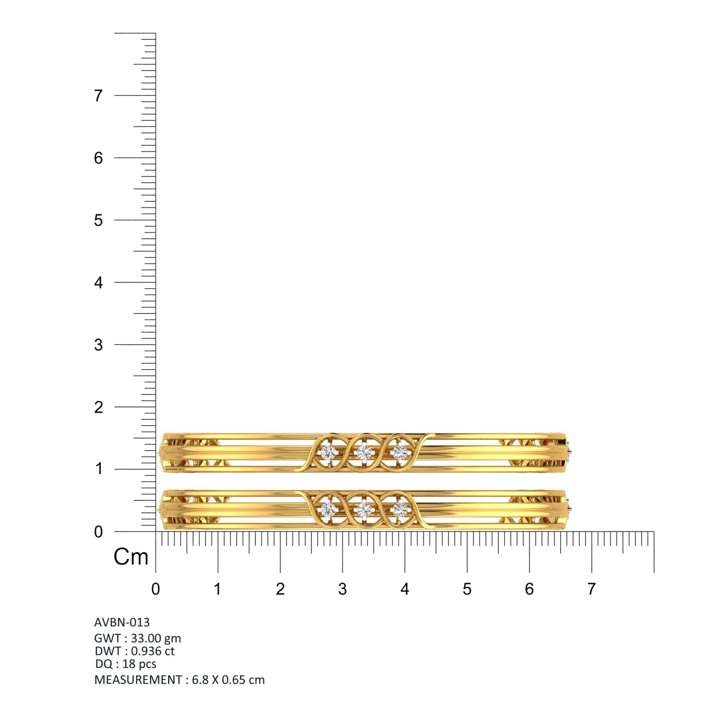 Designer gold bangles