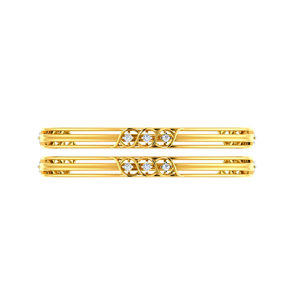 Designer gold bangles
