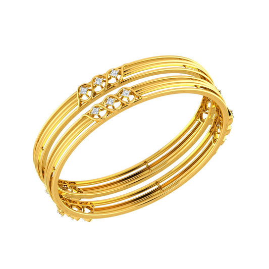 Designer gold bangles