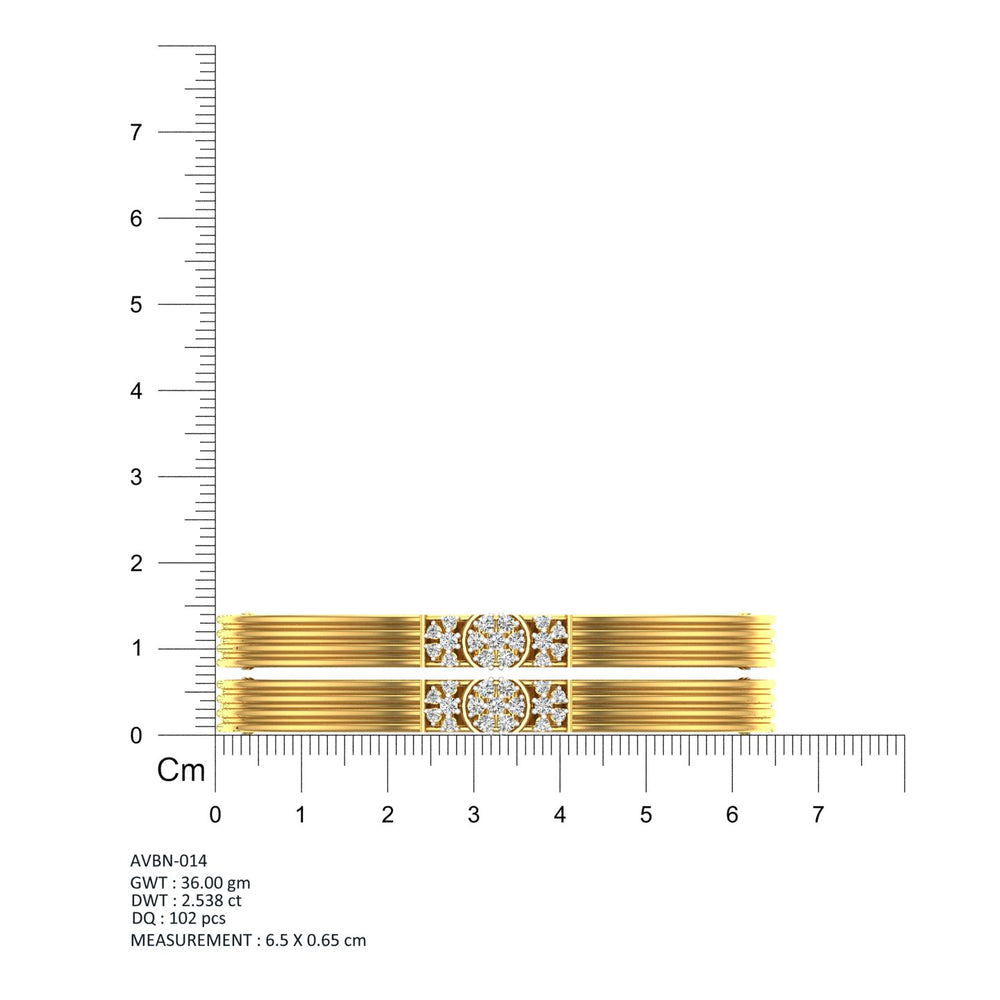 Multi-line gold-plated bangle