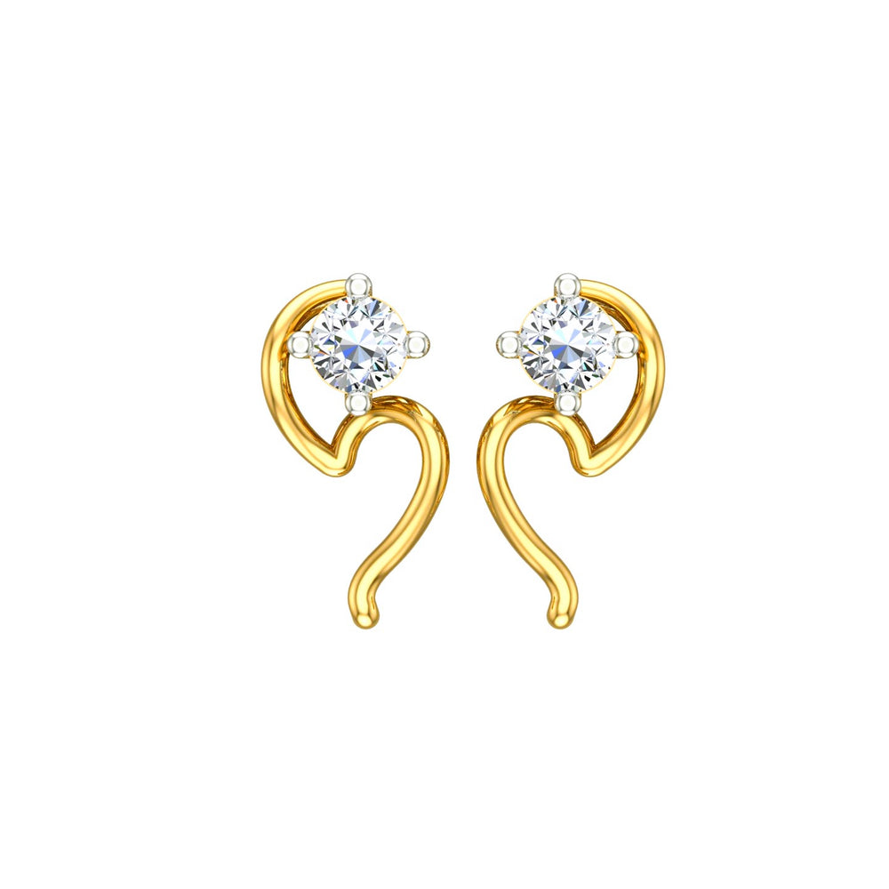 Celeste Swan Diamond Ear Tops