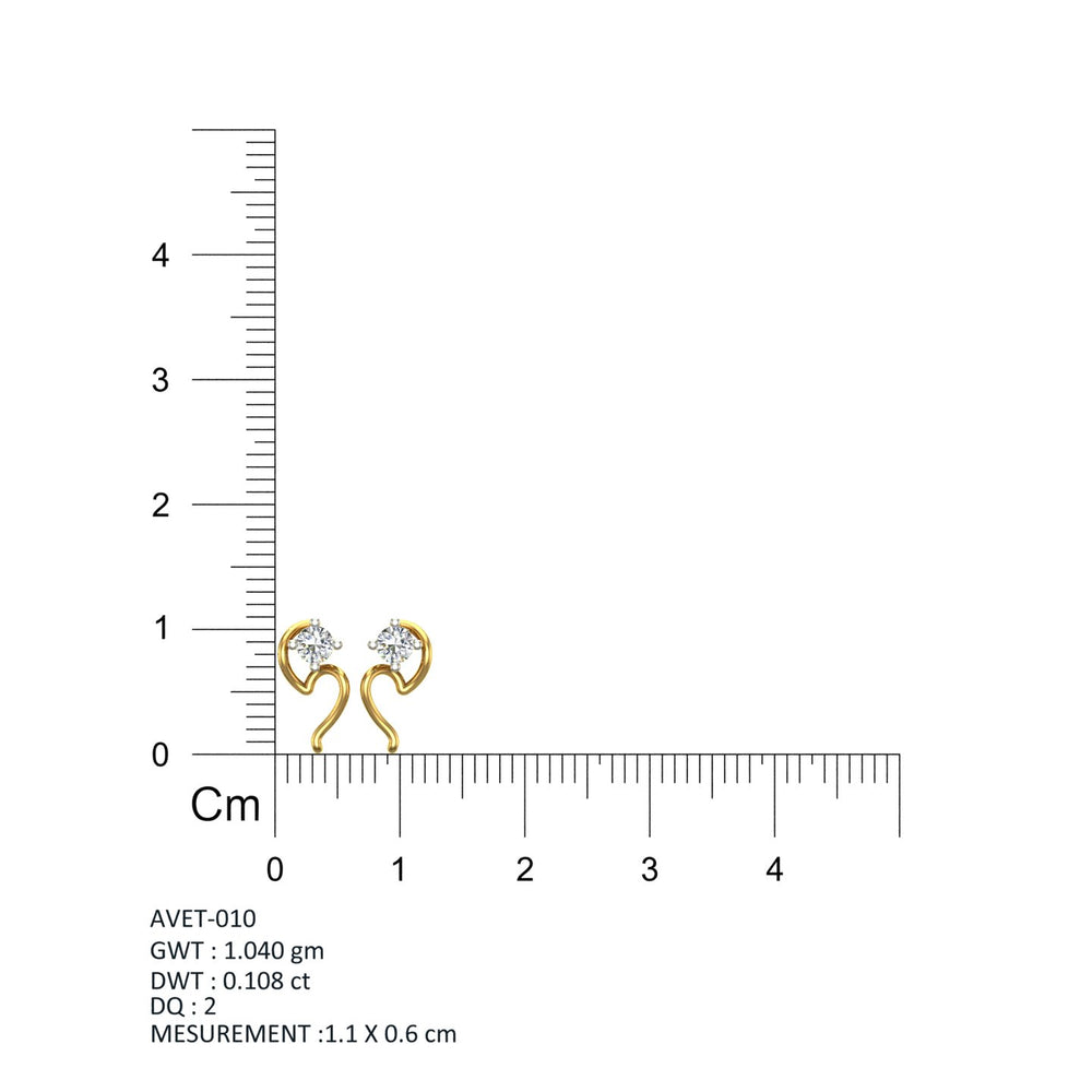 Celeste Swan Diamond Ear Tops