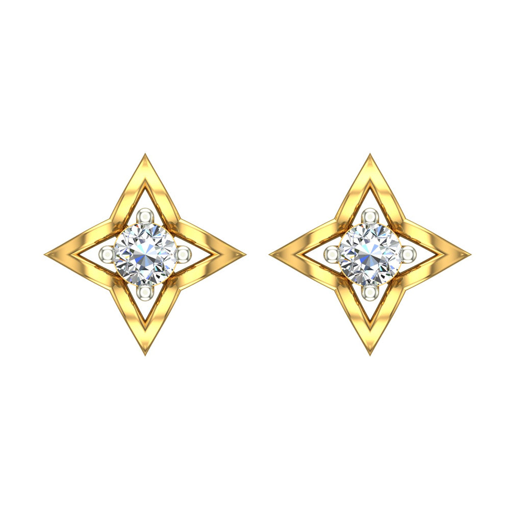 Royal Petal Solitaire Ear Tops