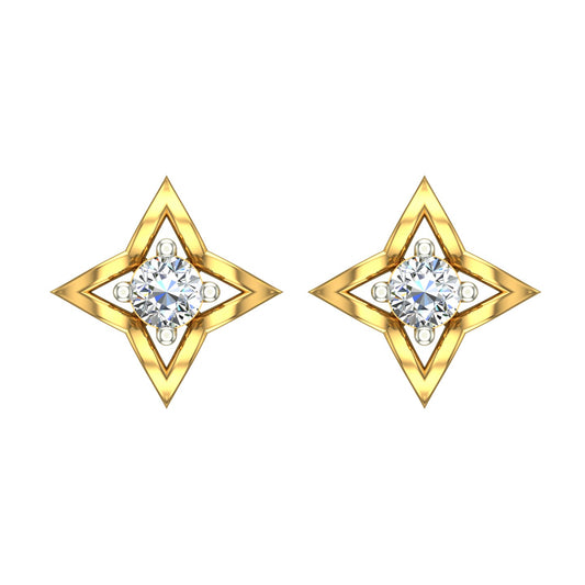Royal Petal Solitaire Ear Tops