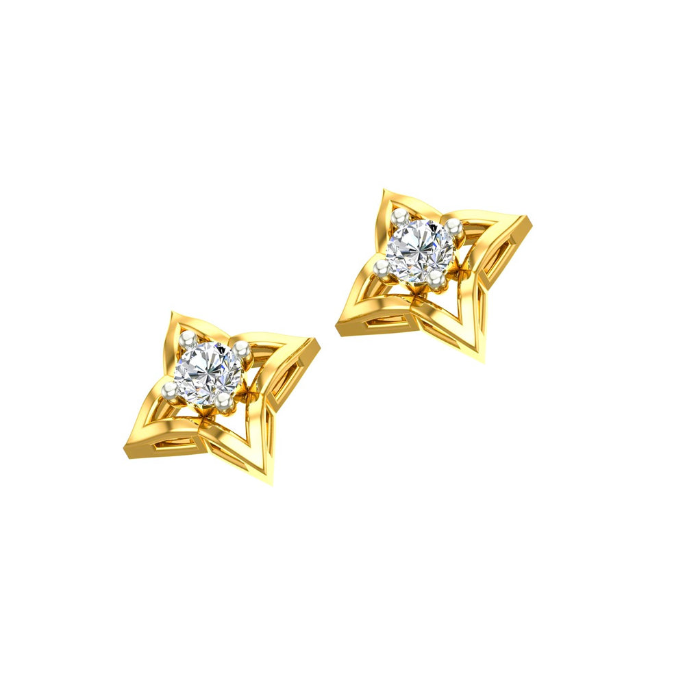 Royal Petal Solitaire Ear Tops