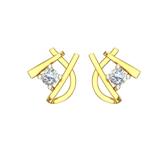 Urban Twist Solitaire Ear Tops