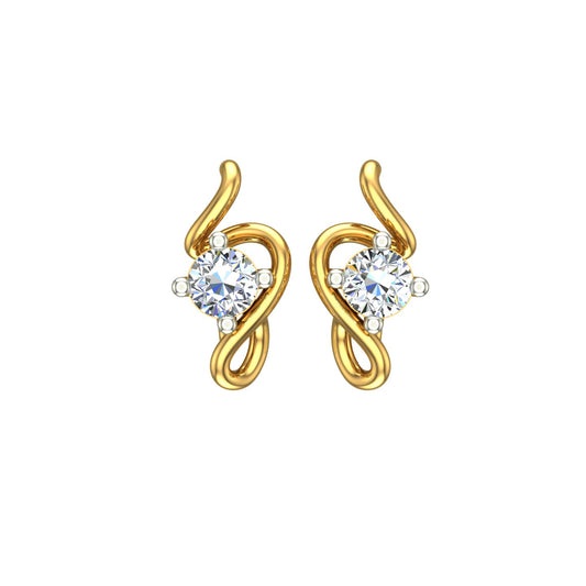 Infinity Bloom Solitaire Ear Tops