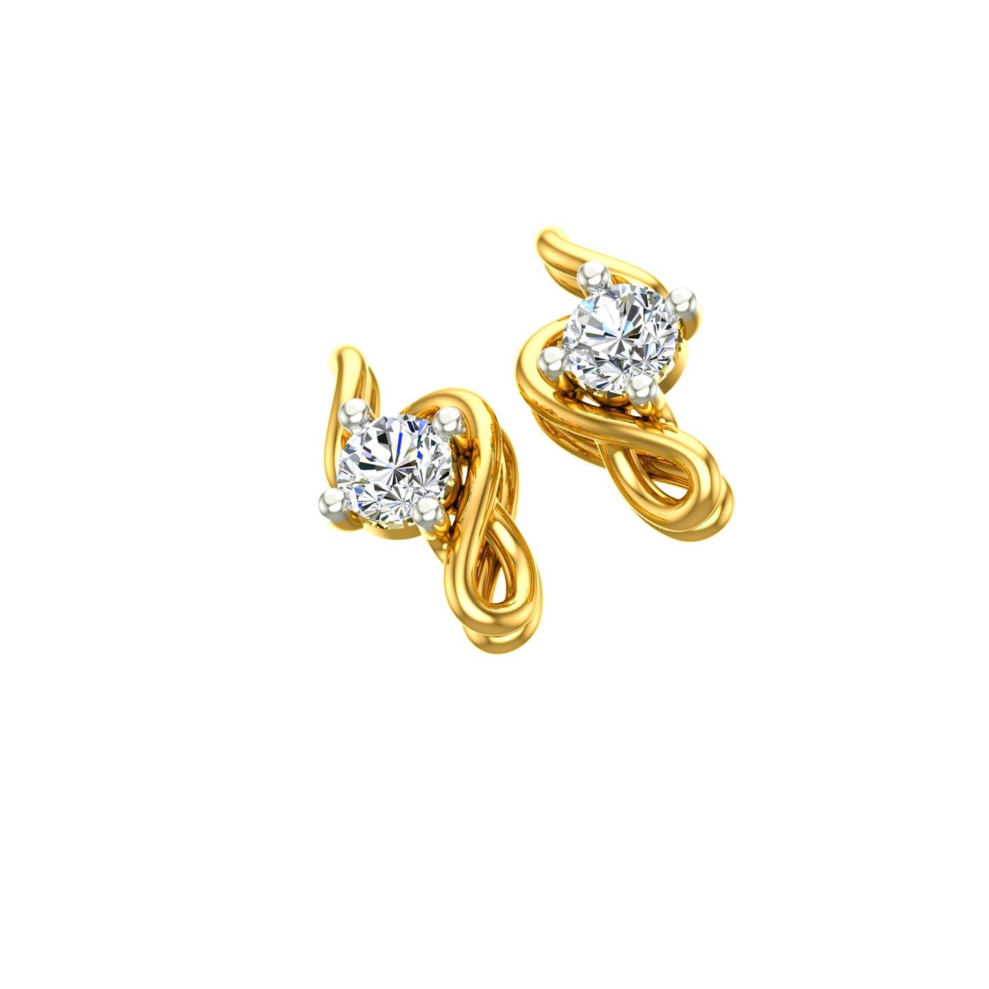 Infinity Bloom Solitaire Ear Tops