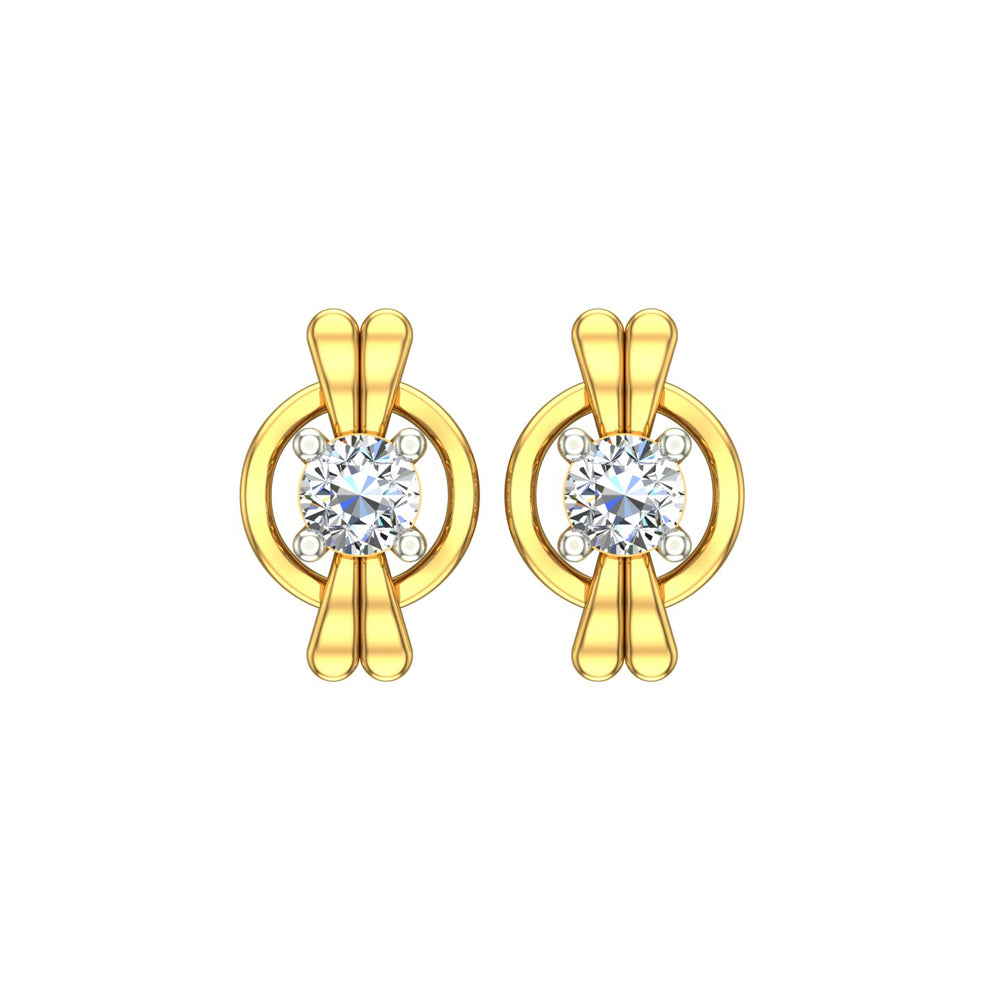 Halo Knot Solitaire Ear Tops
