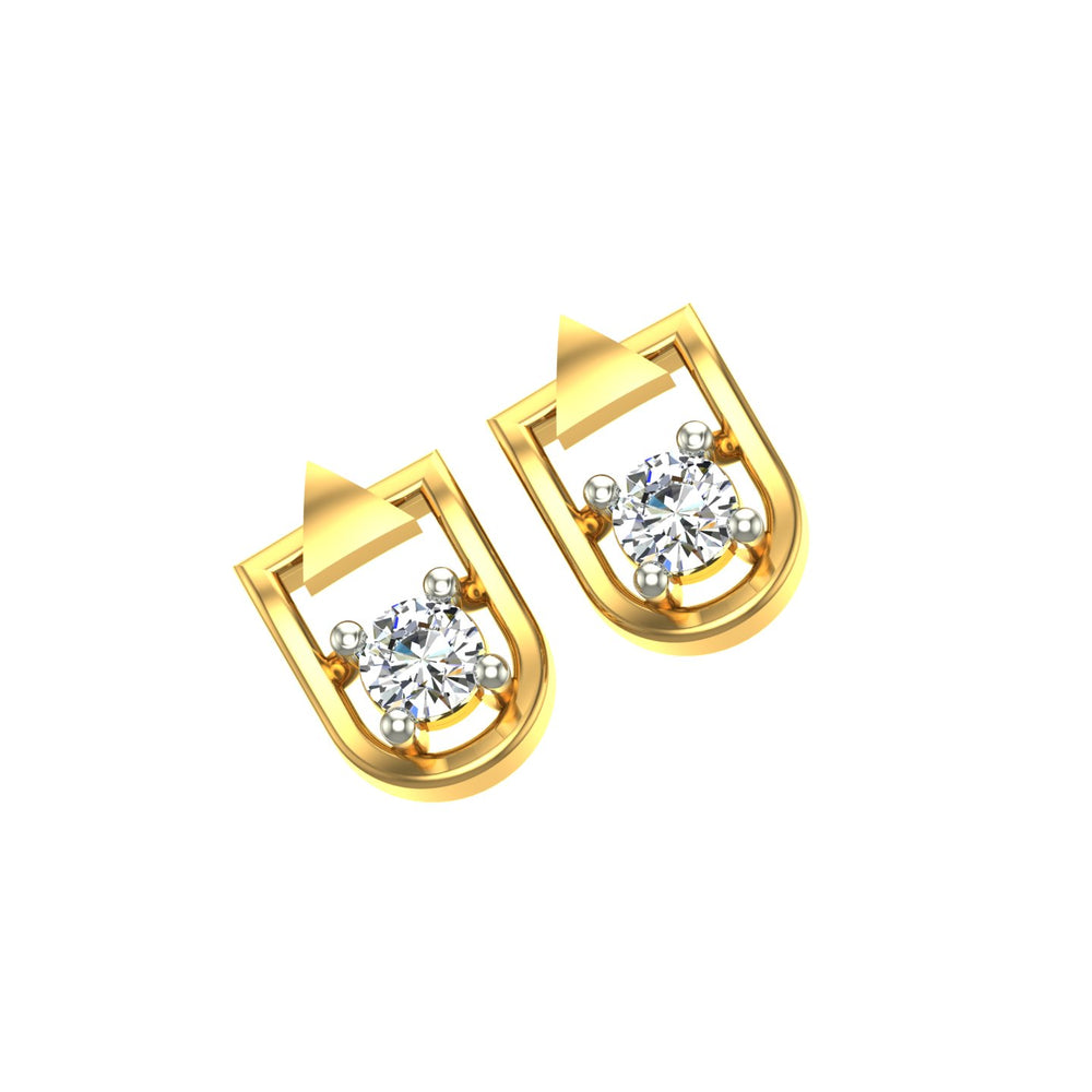 Geo Drop Solitaire Ear Tops