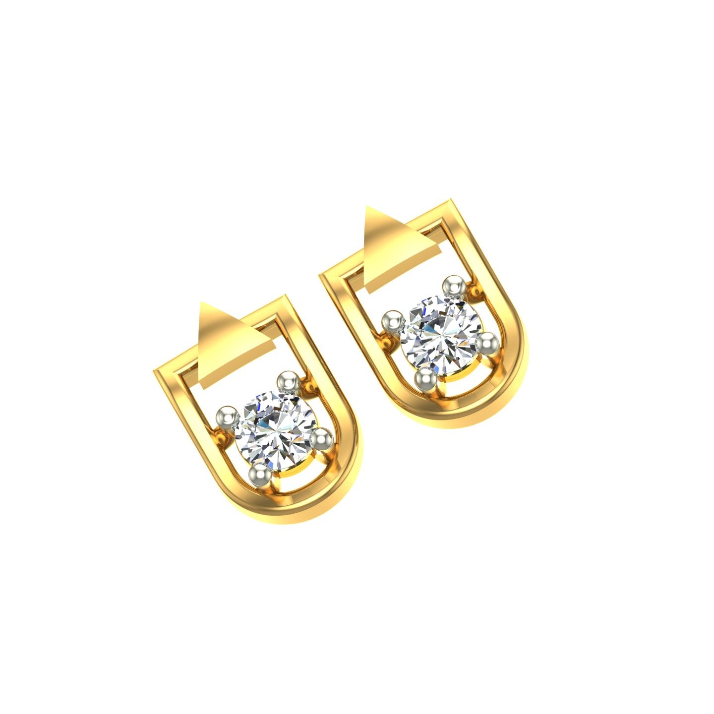 Geo Drop Solitaire Ear Tops