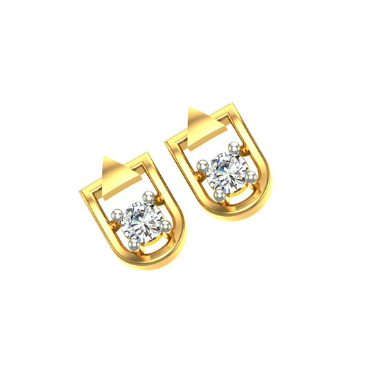 Geo Drop Solitaire Ear Tops