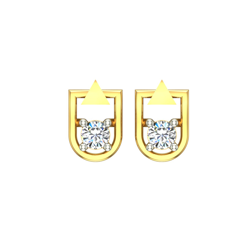 Geo Drop Solitaire Ear Tops