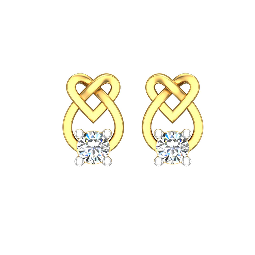 Infinity Knot Solitaire Ear Tops