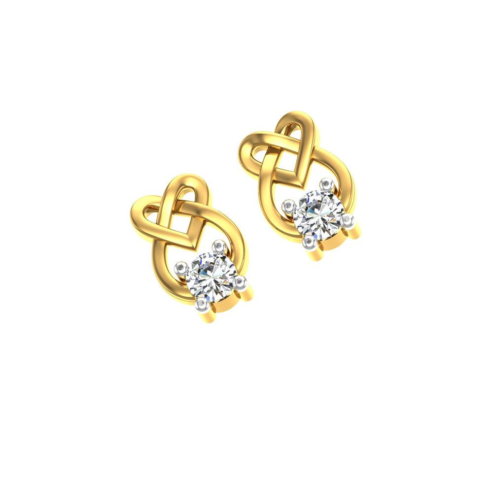 Infinity Knot Solitaire Ear Tops