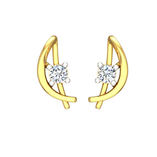 Luna Curve Solitaire Ear Tops