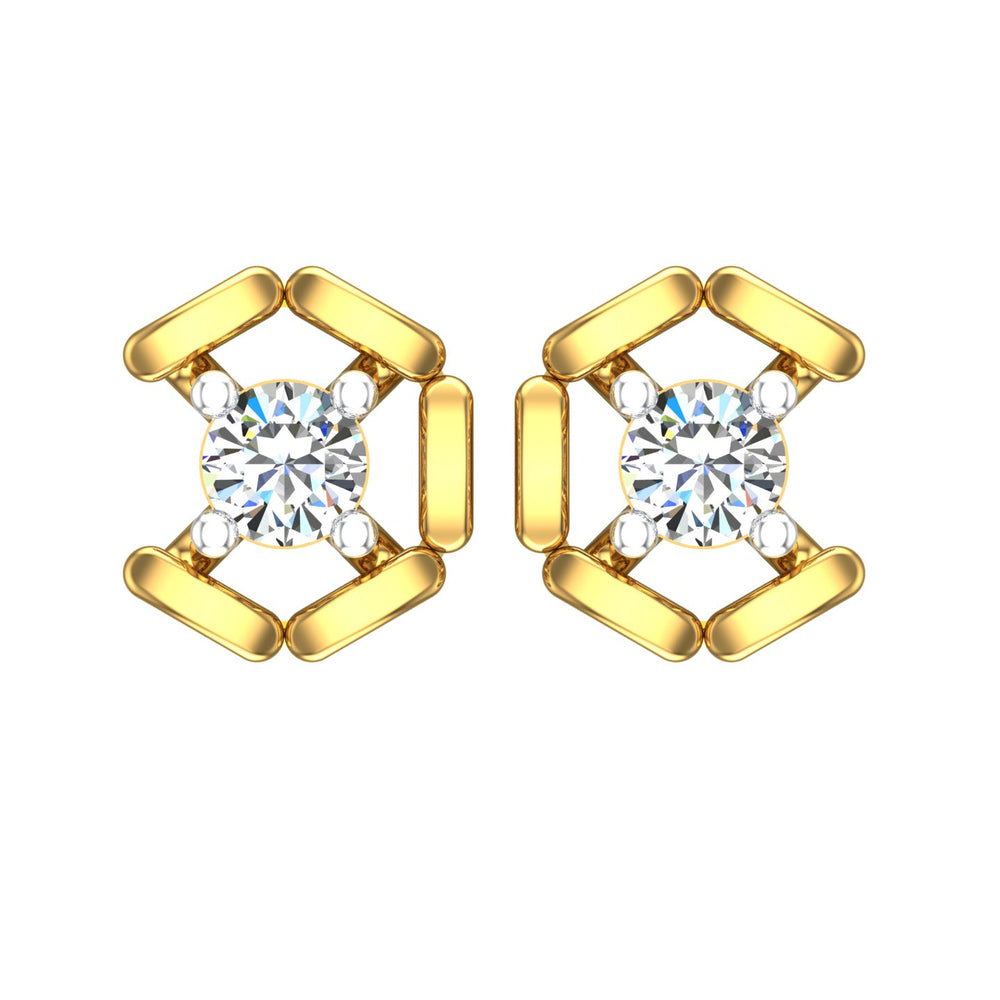 Hexa Aura Solitaire Ear Tops