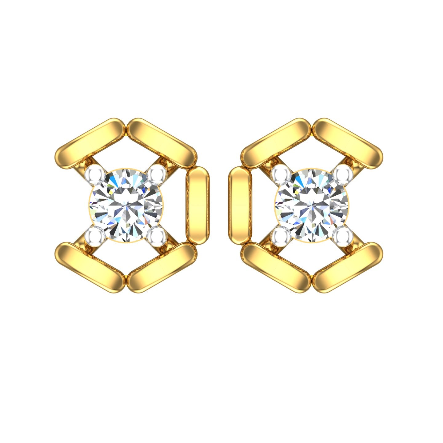 Hexa Aura Solitaire Ear Tops