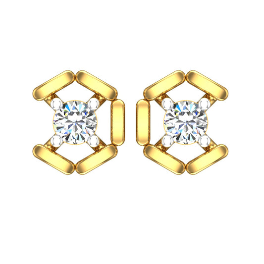 Hexa Aura Solitaire Ear Tops