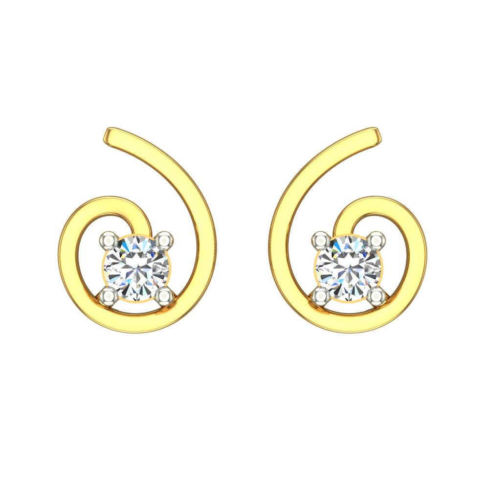 Infinity Swirl Solitaire Ear Tops