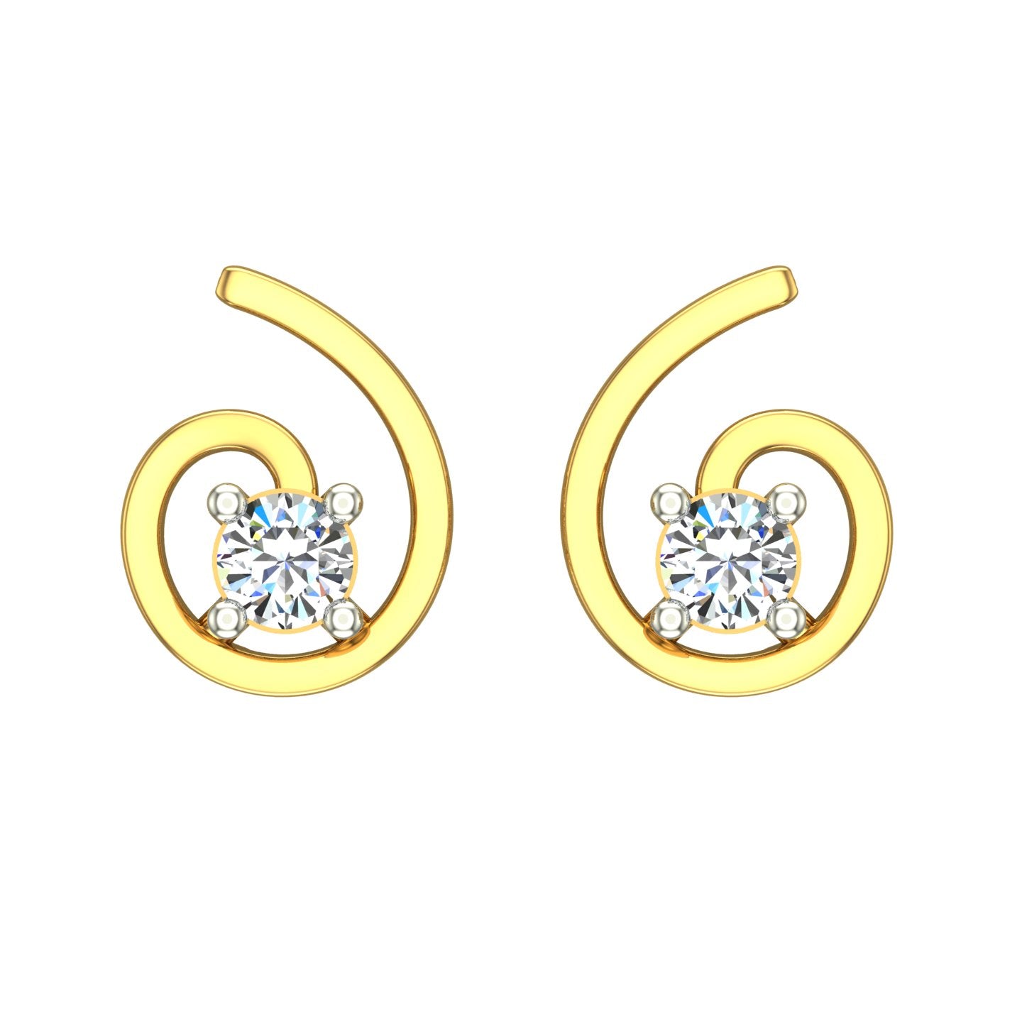 Infinity Swirl Solitaire Ear Tops