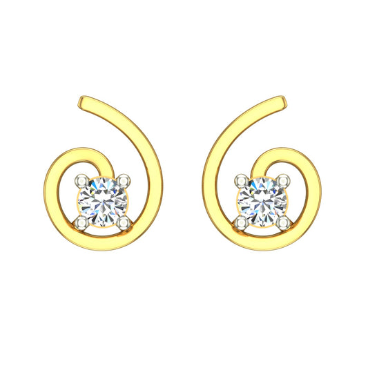 Infinity Swirl Solitaire Ear Tops