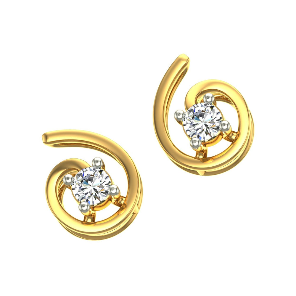 Infinity Swirl Solitaire Ear Tops
