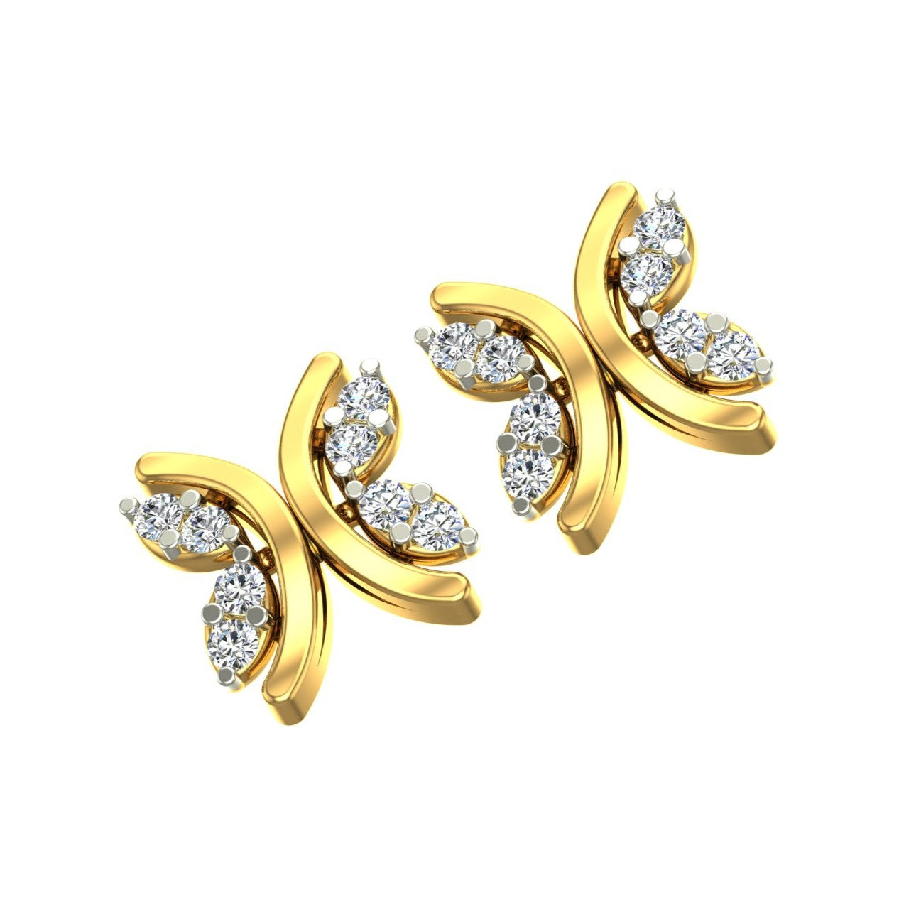 Twin Leaf Diamond Tops