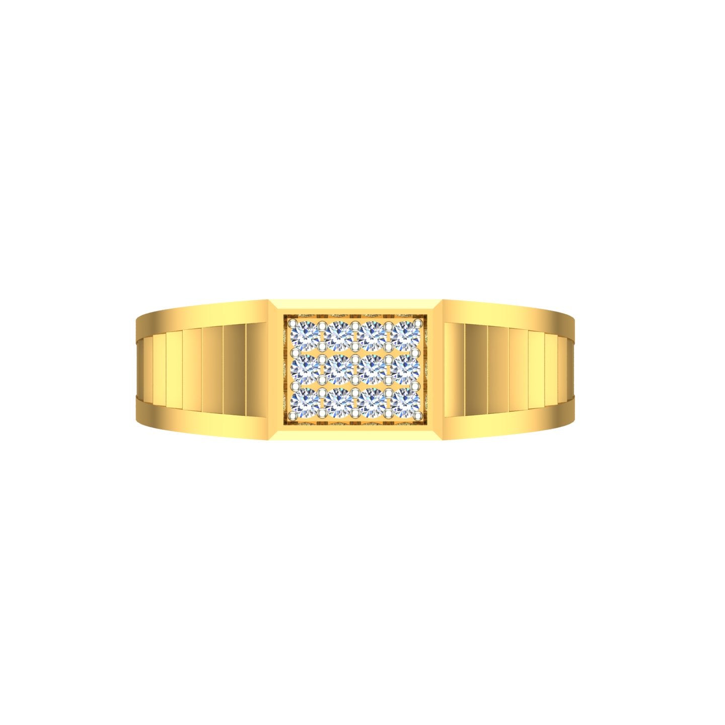 Men's Diamond Signet Ring