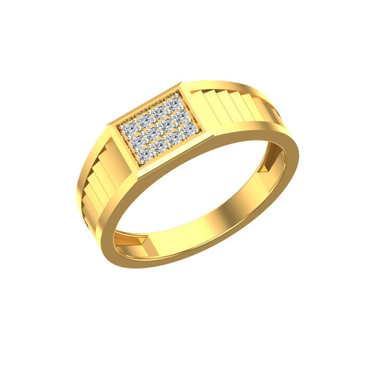 Men's Diamond Signet Ring