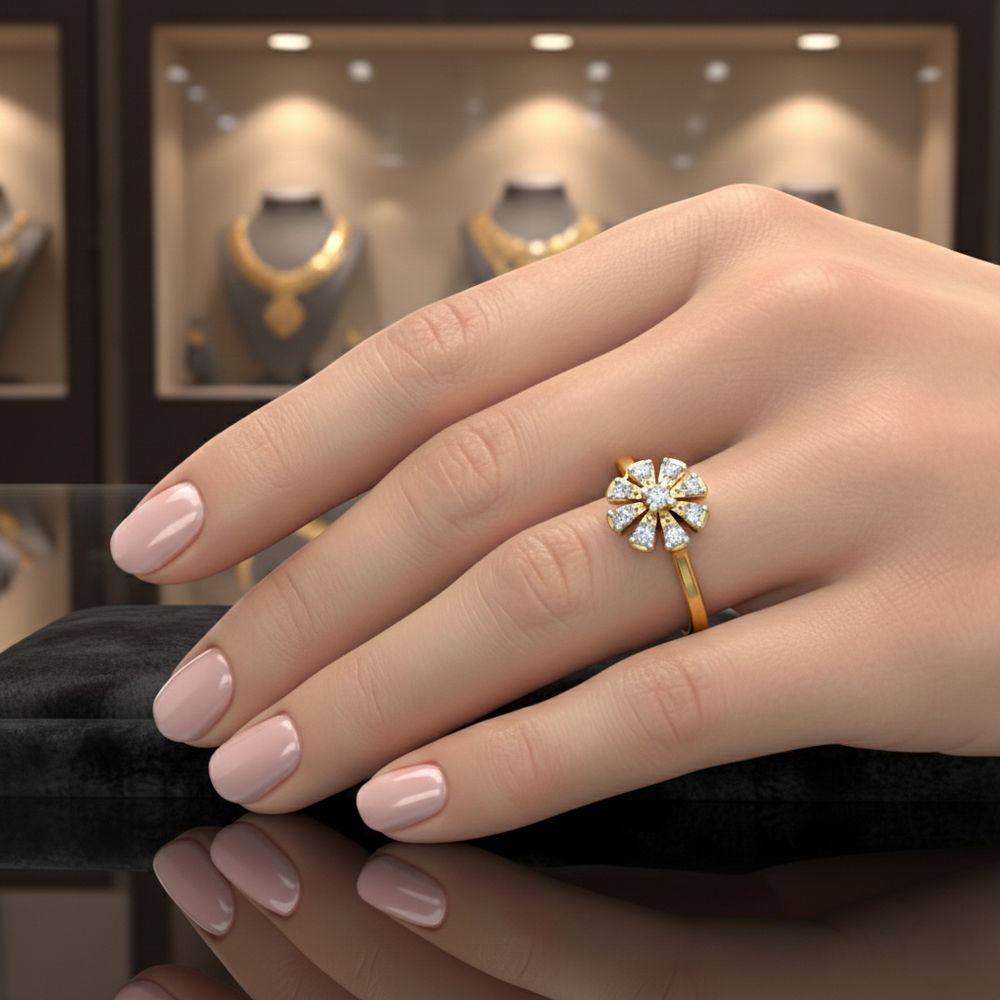 Celestial Bloom Diamond Ring