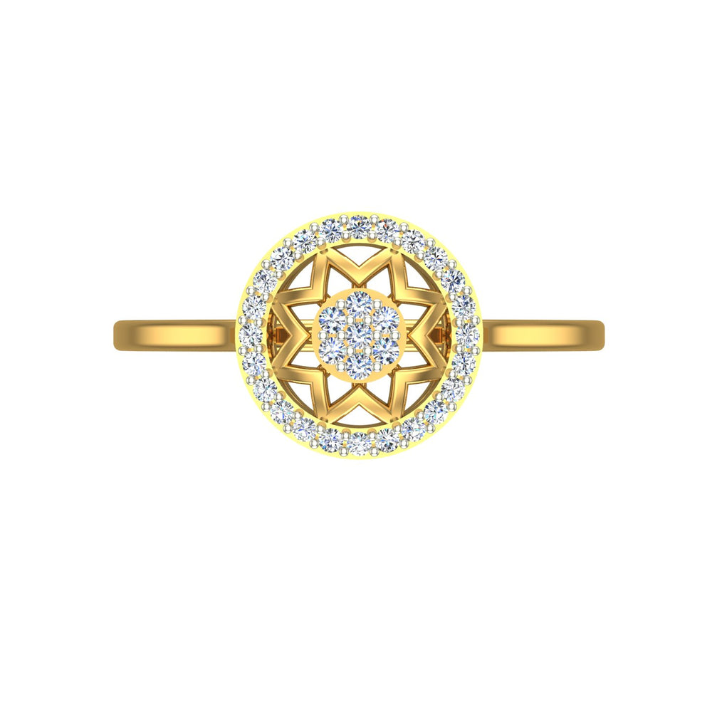 Radiant Halo Blossom Ring