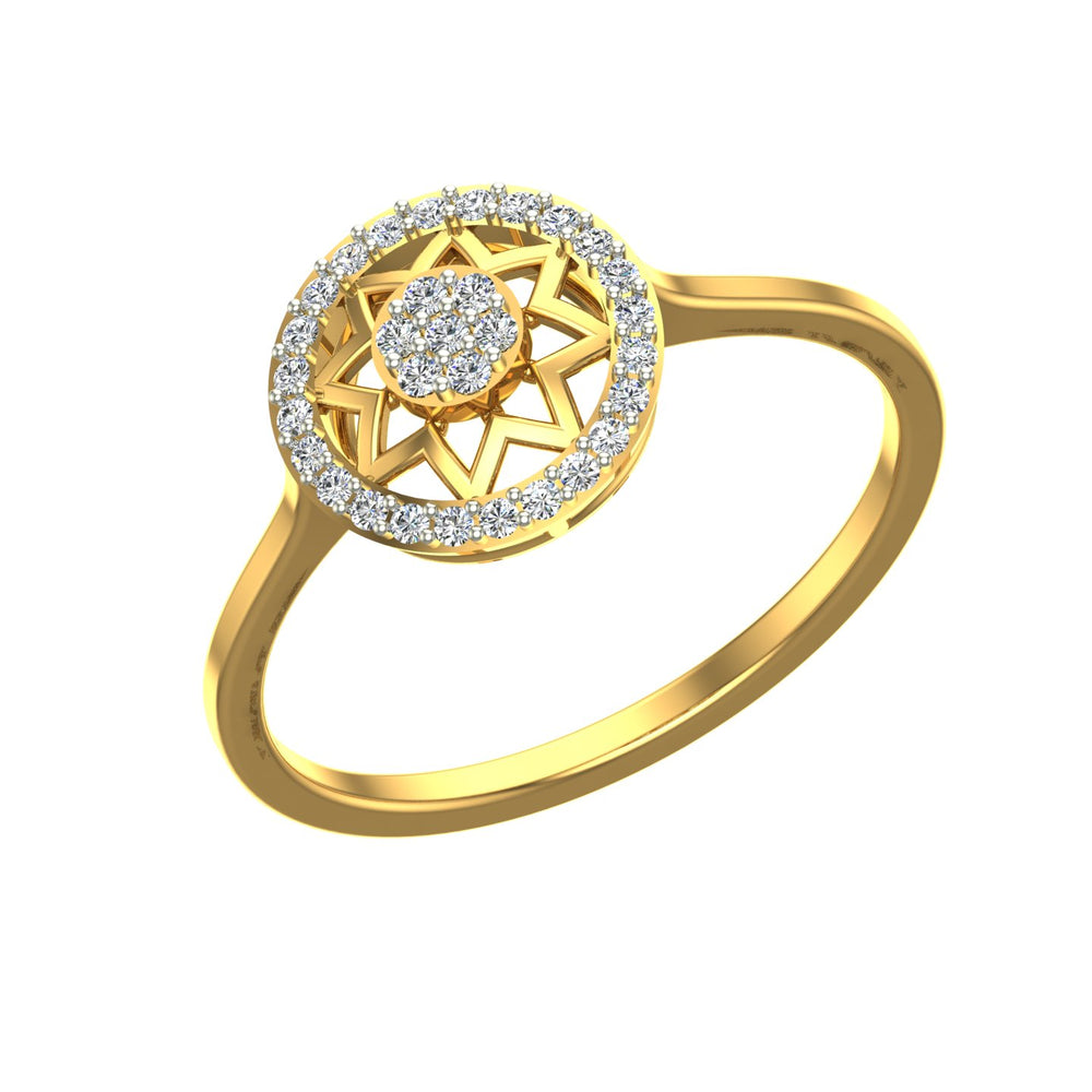 Radiant Halo Blossom Ring