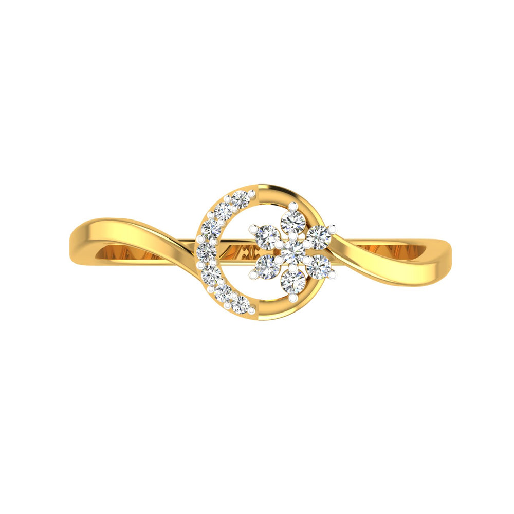Linear Love Gold & Diamond Ring